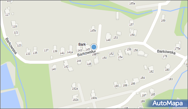 Bielsko-Biała, Barkowska, 148, mapa Bielsko-Białej