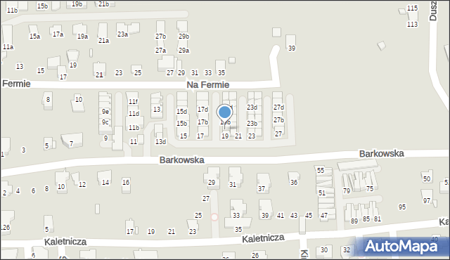 Bielsko-Biała, Barkowska, 19a, mapa Bielsko-Białej