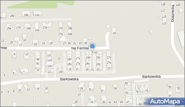 Bielsko-Biała, Barkowska, 21e, mapa Bielsko-Białej