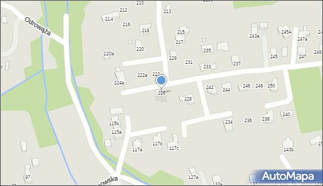 Bielsko-Biała, Barkowska, 226, mapa Bielsko-Białej