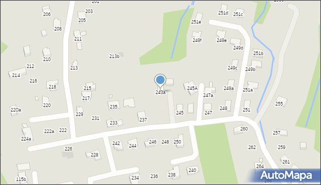 Bielsko-Biała, Barkowska, 243a, mapa Bielsko-Białej