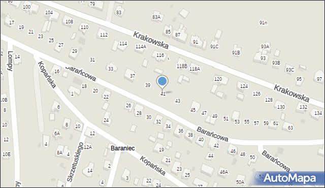 Bieruń, Barańcowa, 41, mapa Bieruń