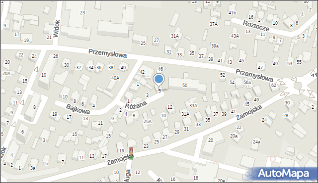 Biłgoraj, Bajkowa, 5, mapa Biłgoraj