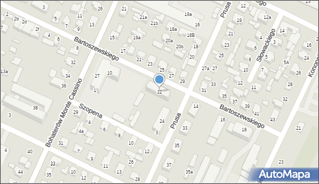 Biłgoraj, Bartoszewskiego-Wira, 12, mapa Biłgoraj