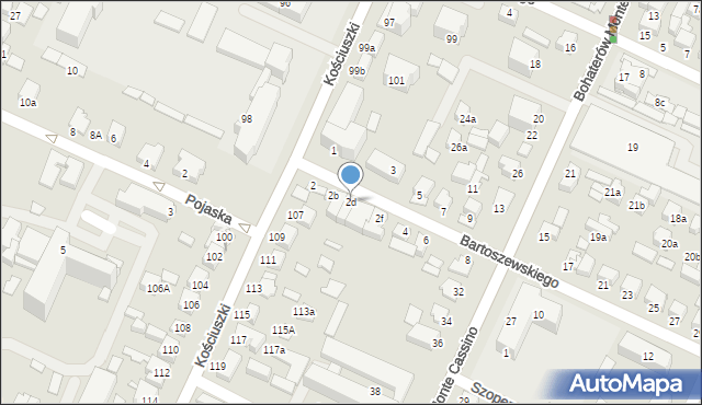 Biłgoraj, Bartoszewskiego-Wira, 2d, mapa Biłgoraj