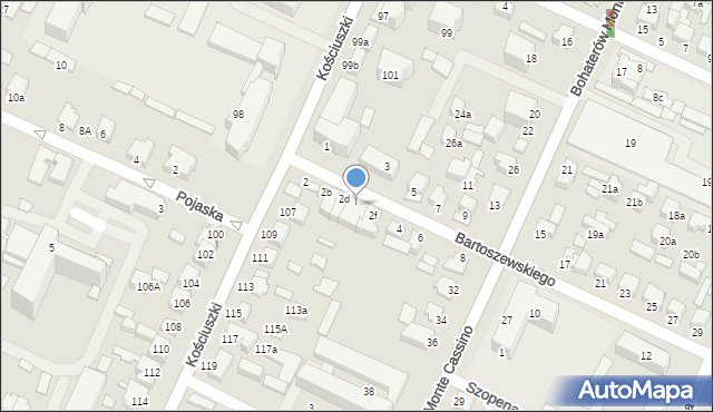 Biłgoraj, Bartoszewskiego-Wira, 2e, mapa Biłgoraj