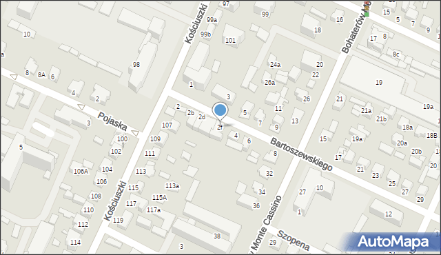 Biłgoraj, Bartoszewskiego-Wira, 2f, mapa Biłgoraj