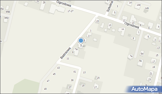 Biskupice, Baśniowa, 7, mapa Biskupice