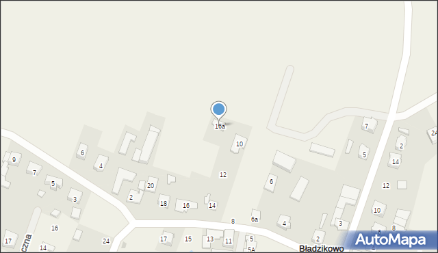 Błądzikowo, Bałtycka, 16a, mapa Błądzikowo