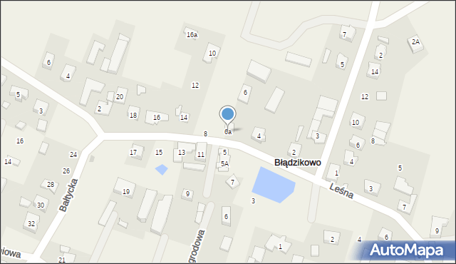 Błądzikowo, Bałtycka, 6a, mapa Błądzikowo