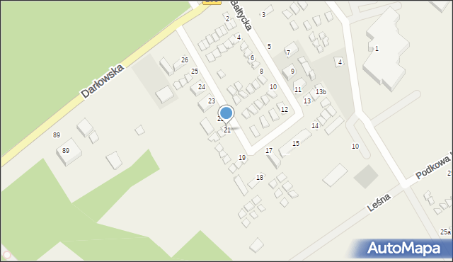 Bobolin, Bałtycka, 21, mapa Bobolin