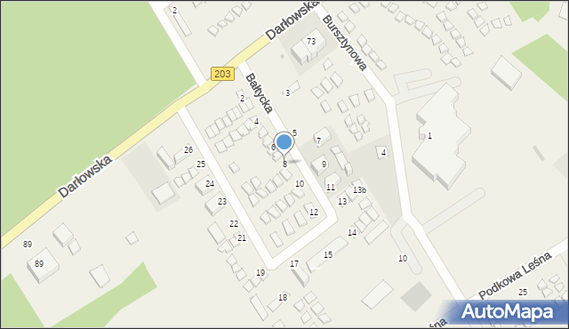 Bobolin, Bałtycka, 8, mapa Bobolin