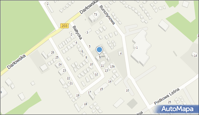 Bobolin, Bałtycka, 9, mapa Bobolin