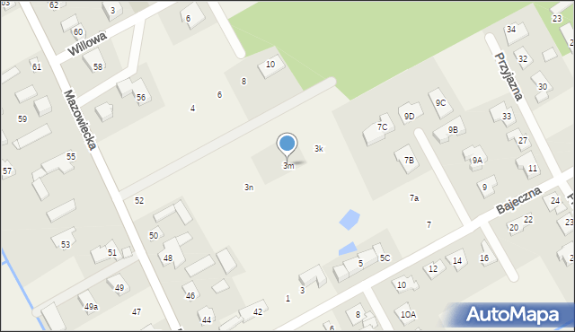 Bobrowiec, Bajeczna, 3m, mapa Bobrowiec