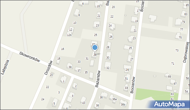 Bobrowniki, Bażantów, 29, mapa Bobrowniki
