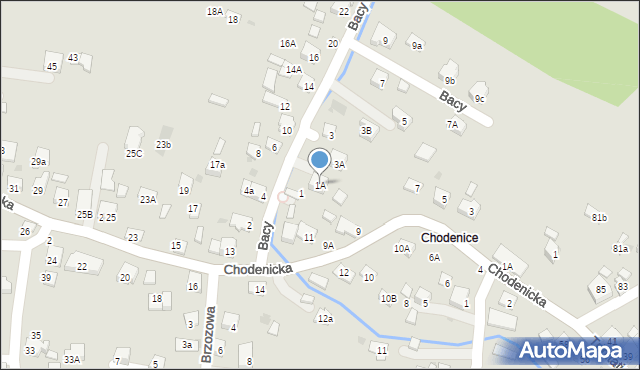 Bochnia, Bacy, mjr., 1A, mapa Bochni