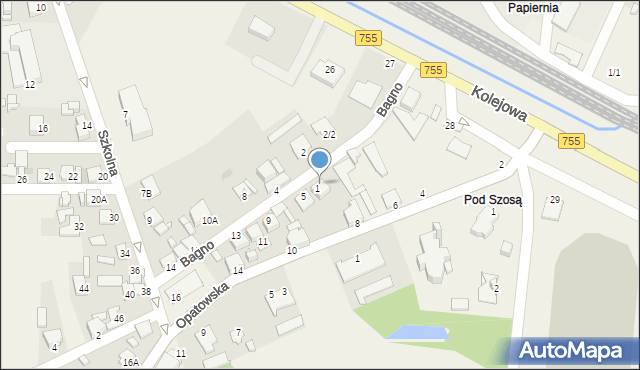 Bodzechów, Bagno, 3, mapa Bodzechów