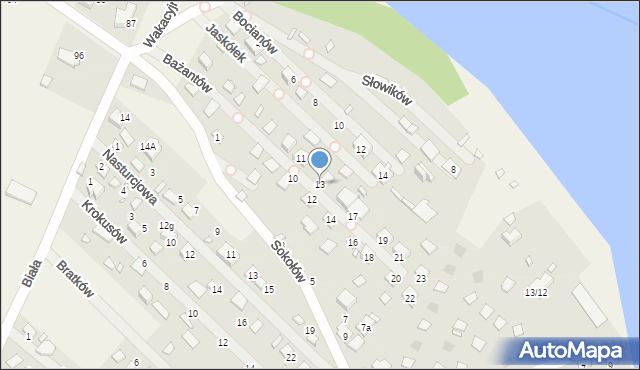 Boguchwałowice, Bażantów, 13, mapa Boguchwałowice