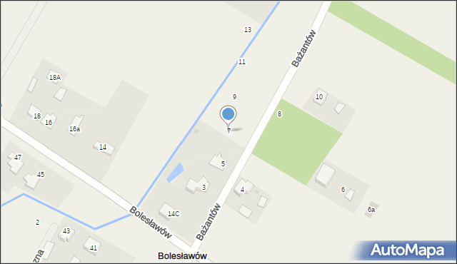 Bolesławów, Bażantów, 7, mapa Bolesławów