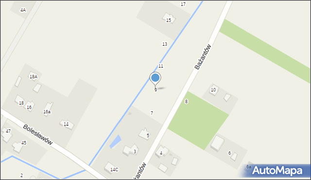 Bolesławów, Bażantów, 9, mapa Bolesławów