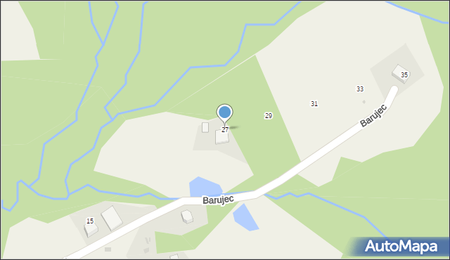 Brenna, Barujec, 27, mapa Brenna
