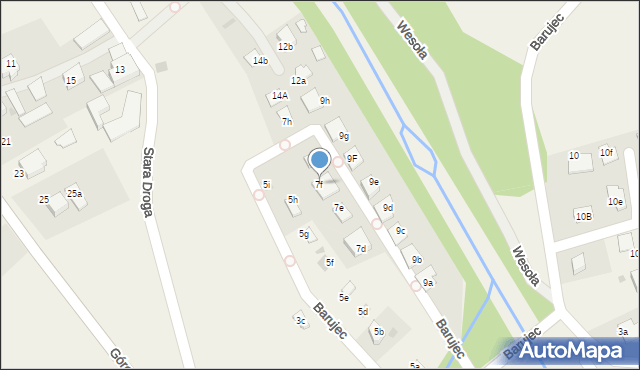 Brenna, Barujec, 7f, mapa Brenna