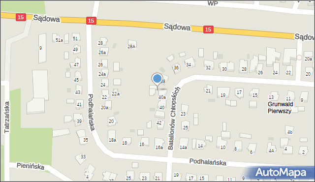 Brodnica, Batalionów Chłopskich, 38a, mapa Brodnica