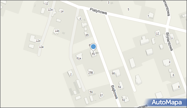 Bronisławów, Bajkowa, 61, mapa Bronisławów