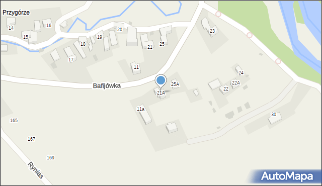 Brzegi, Bafijówka, 21A, mapa Brzegi