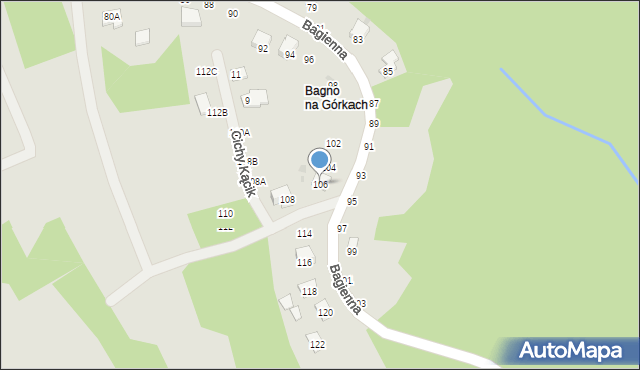 Brzesko, Bagienna, 106, mapa Brzesko