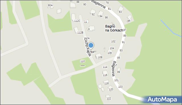 Brzesko, Bagienna, 108A, mapa Brzesko