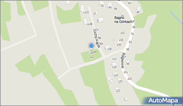 Brzesko, Bagienna, 110, mapa Brzesko