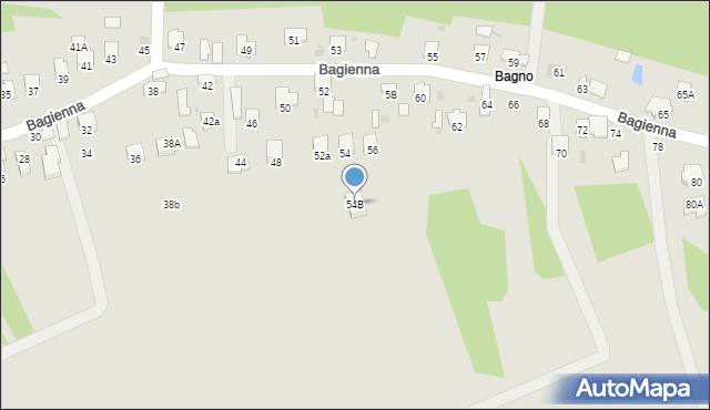 Brzesko, Bagienna, 54B, mapa Brzesko