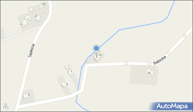 Brzezinka, Babicka, 3, mapa Brzezinka
