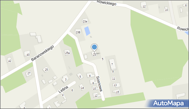 Budy-Grzybek, Baranowskiego, ks., 23, mapa Budy-Grzybek