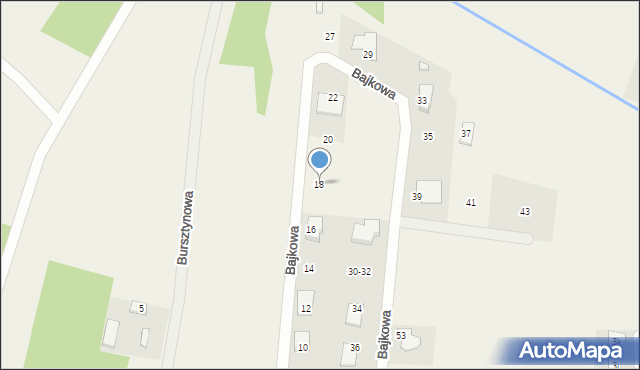Budy Wolskie, Bajkowa, 18, mapa Budy Wolskie