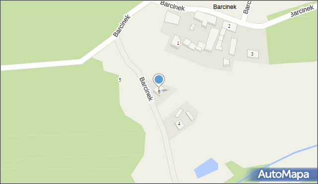 Bugaj, Barcinek, 6, mapa Bugaj