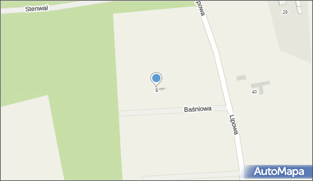 Buszkowy, Baśniowa, 4, mapa Buszkowy