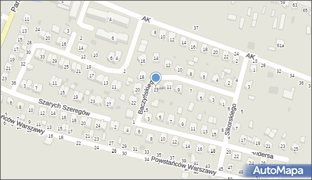 Bychawa, Baczyńskiego Krzysztofa Kamila, 13, mapa Bychawa