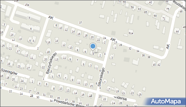 Bychawa, Baczyńskiego Krzysztofa Kamila, 4, mapa Bychawa