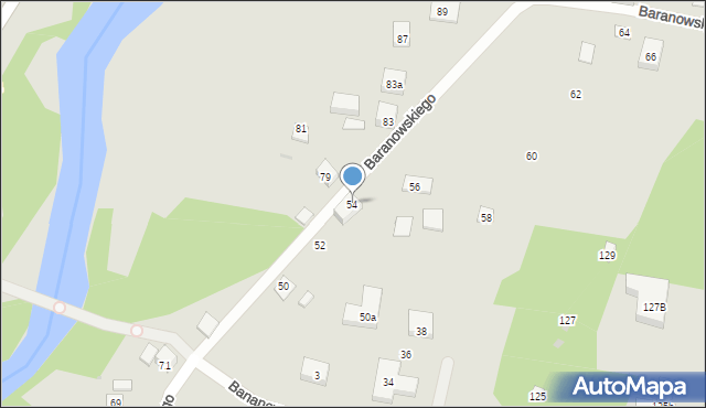 Bydgoszcz, Baranowskiego Władysława, dr., 54, mapa Bydgoszczy