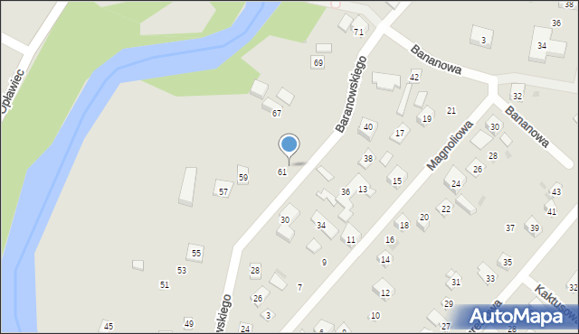 Bydgoszcz, Baranowskiego Władysława, dr., 63, mapa Bydgoszczy