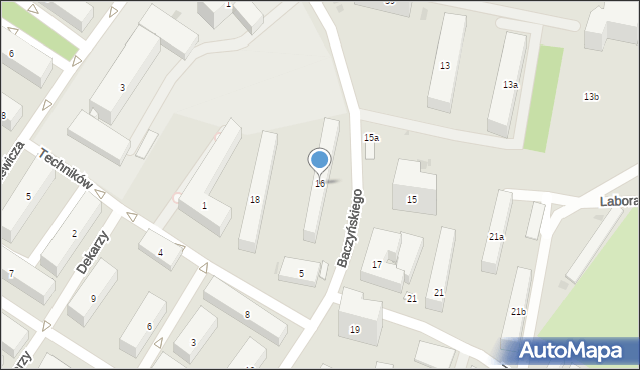 Bydgoszcz, Baczyńskiego Krzysztofa Kamila, 16, mapa Bydgoszczy