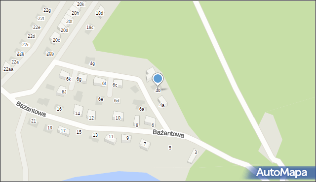 Bytom, Bażantowa, 4b, mapa Bytomia