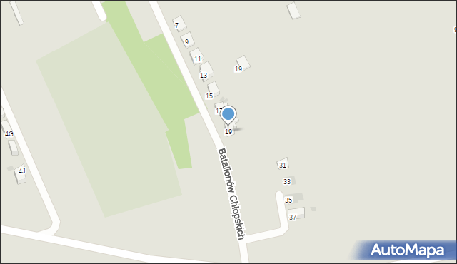 Bytom, Batalionów Chłopskich, 19, mapa Bytomia