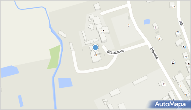 Bytów, Bauera Jana, 13, mapa Bytów