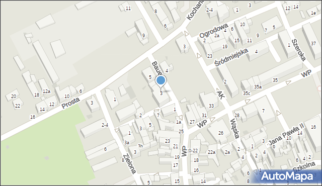 Bytów, Bauera Jana, 3, mapa Bytów