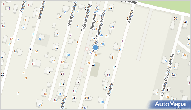 Chechło Pierwsze, Baczyńskiego Krzysztofa Kamila, 30, mapa Chechło Pierwsze