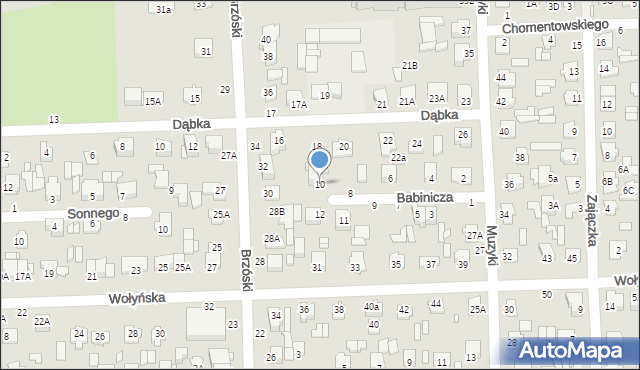 Chełm, Babinicza Waldemara, 10, mapa Chełma