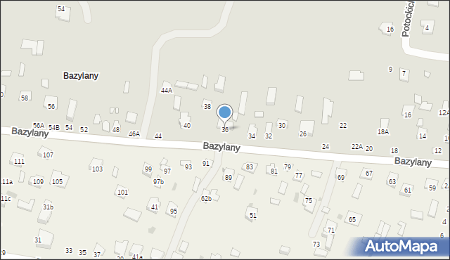 Chełm, Bazylany, 36, mapa Chełma